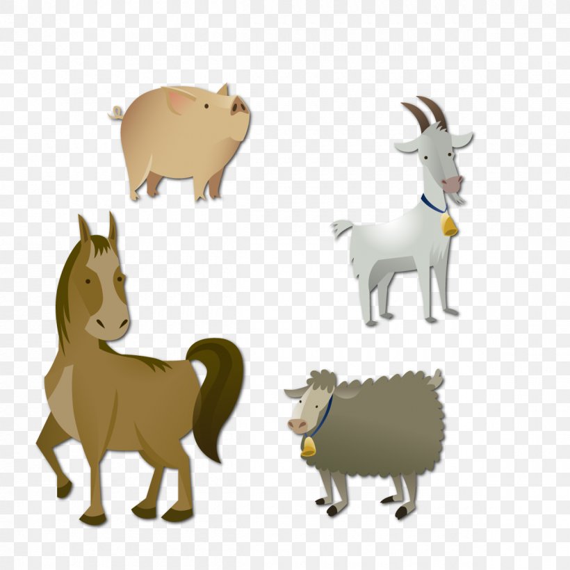 Goat Sheep Animal Euclidean Vector, PNG, 1200x1200px, Goat, Animal, Caprinae, Cattle Like Mammal, Cow Goat Family Download Free