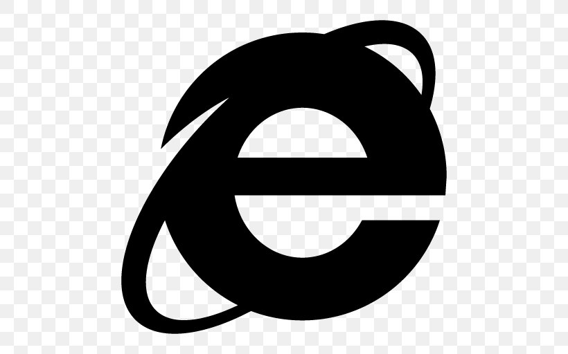 Internet Explorer 10 Web Browser, PNG, 512x512px, Internet Explorer, Artwork, Black, Black And White, File Explorer Download Free
