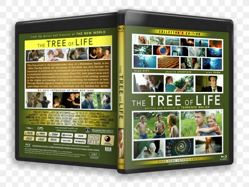 Blu-ray Disc Tree Of Life YouTube Film, PNG, 1024x768px, Bluray Disc, Brad Pitt, Display Advertising, Film, Film Poster Download Free