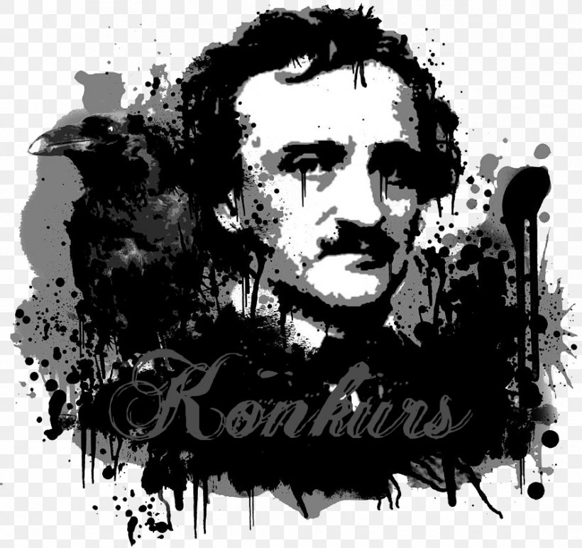 Eighteen Best Stories By Edgar Allan Poe The Raven And Other Poems The Tell-Tale Heart, PNG, 888x837px, Edgar Allan Poe, Album Cover, Art, Beard, Black And White Download Free
