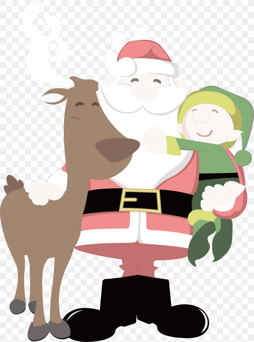 Santa Claus Reindeer Christmas, PNG, 3262x4394px, Santa Claus, Animation, Art, Cartoon, Christmas Download Free