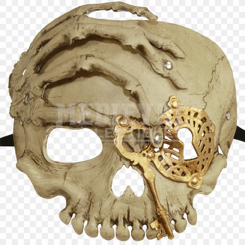 Skull Caribbean Skeleton Mask Gold, PNG, 850x850px, Skull, Bone, Caribbean, Face, Gold Download Free