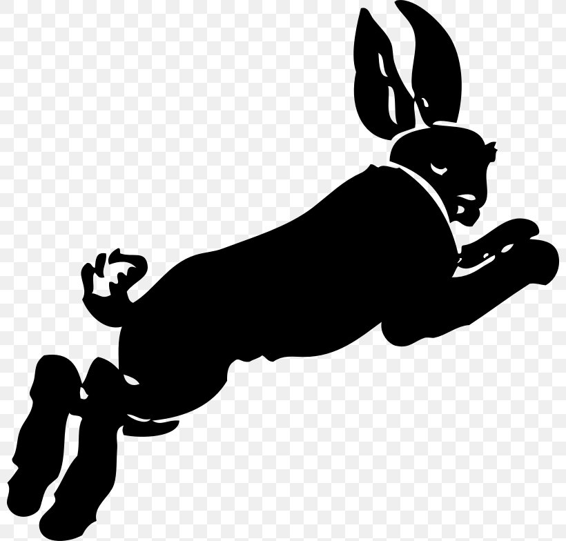 Hare Domestic Rabbit Clip Art, PNG, 800x784px, Hare, Black, Black And White, Carnivoran, Cartoon Download Free