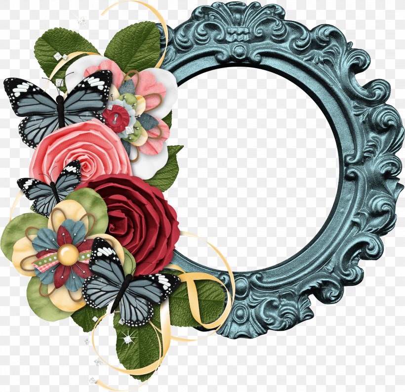 Motif Picture Frames Clip Art, PNG, 3508x3400px, Motif, Animation, Butterfly, Film Frame, Floral Design Download Free