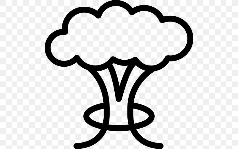 Mushroom Cloud Nuclear Weapon Clip Art, PNG, 512x512px, Mushroom Cloud, Black, Black And White, Cloud, Explosion Download Free