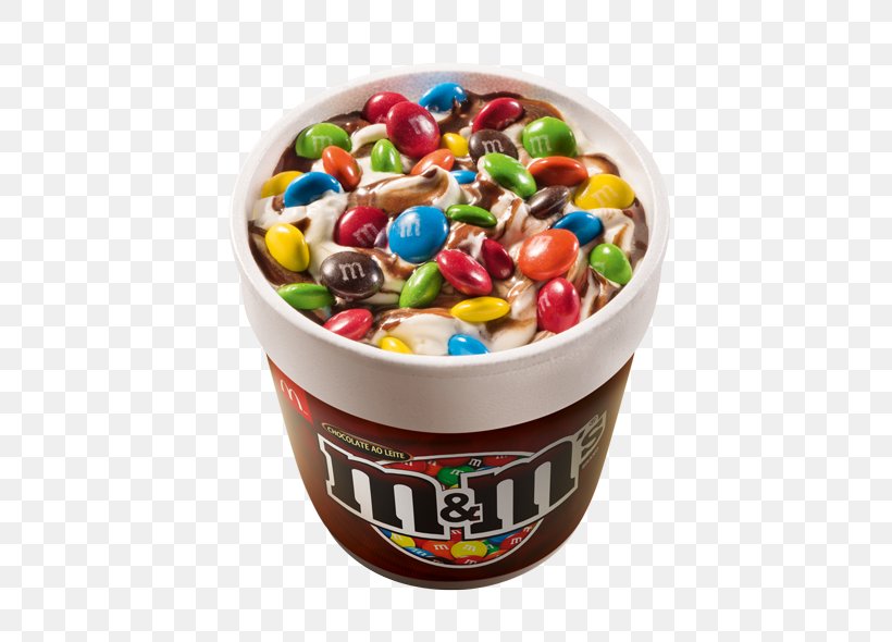 McDonald's McFlurry With M&M's Candies Ice Cream Cones Frosting & Icing, PNG, 500x590px, Mcflurry, Candy, Cat Tongue, Chocolate, Confectionery Download Free
