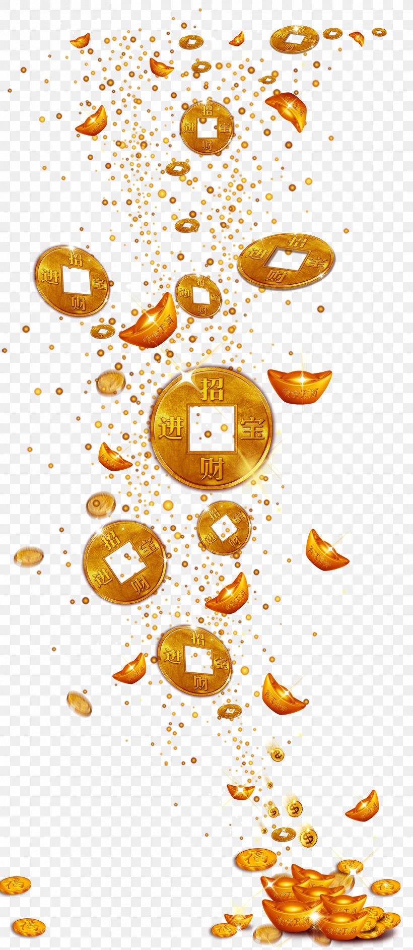 Gold Coin, PNG, 1809x4159px, Gold Coin, Cash, Chinese New Year, Gold, Orange Download Free