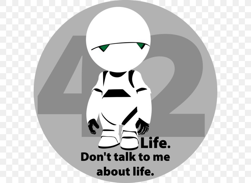 Marvin The Martian The Hitchhiker's Guide To The Galaxy Paranoid Android Robot, PNG, 600x600px, Marvin, Alan Rickman, Android, Area, Brand Download Free