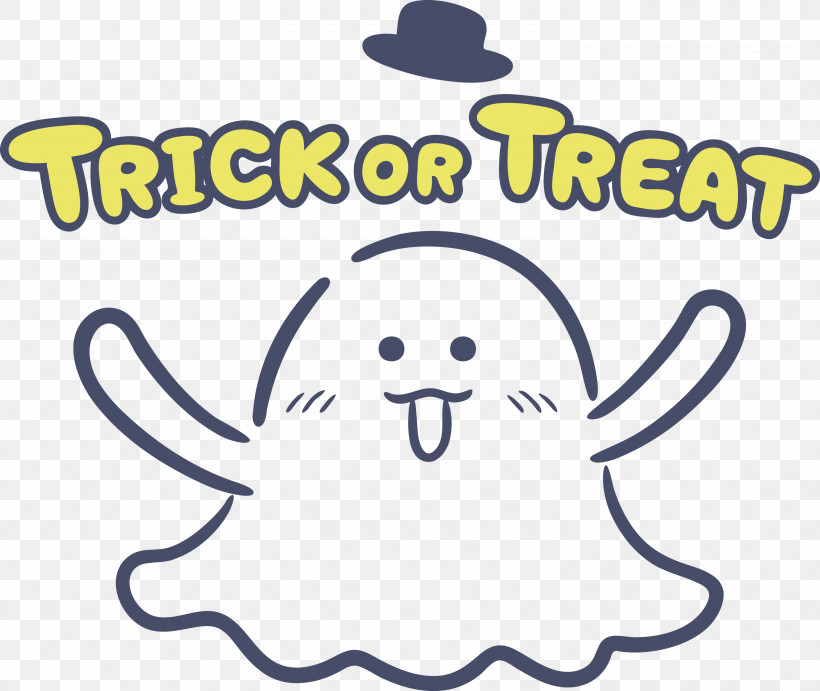 TRICK OR TREAT Happy Halloween, PNG, 3000x2530px, Trick Or Treat, Behavior, Biology, Cartoon, Happiness Download Free