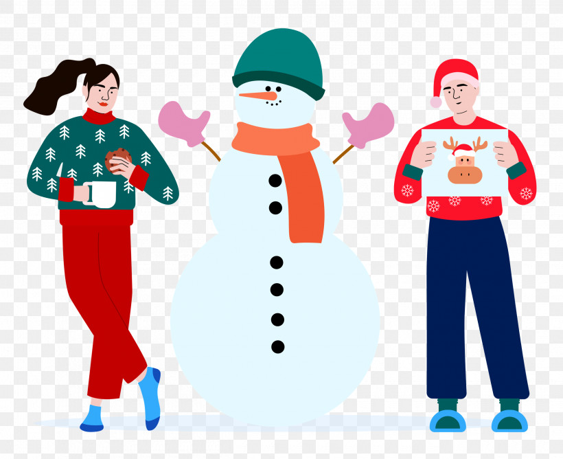 Christmas Winter Snowman, PNG, 2500x2039px, Christmas, Bauble, Cartoon, Christmas Day, Christmas Ornament M Download Free