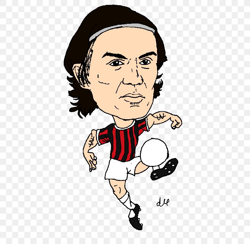 Paolo Maldini A.C. Milan UEFA Champions League Italy National Football Team Caricature, PNG, 558x800px, Watercolor, Cartoon, Flower, Frame, Heart Download Free