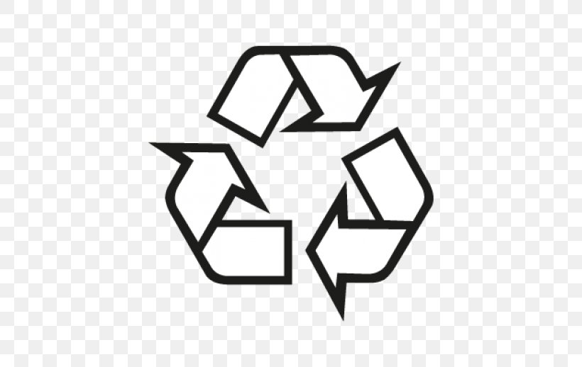 Recycling Symbol Paper Recycling Logo, PNG, 518x518px, Recycling Symbol, Area, Black And White, Box, Brand Download Free