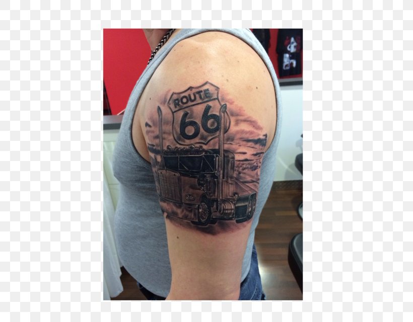 U.S. Route 66 Sleeve Tattoo Tattoo Ink Irezumi, PNG, 446x640px, Us Route 66, Arm, Best Ink, Body Art, High Voltage Tattoo Download Free