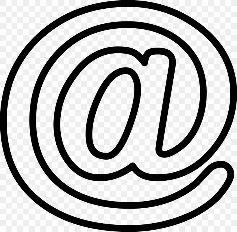 Email, PNG, 980x958px, At Sign, Area, Black And White, Brand, Email Download Free
