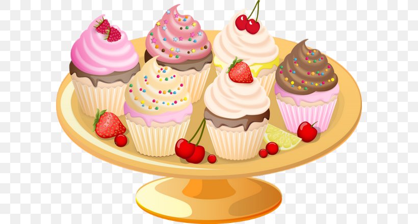 Sundae Cupcake Ice Cream Crêpe, PNG, 600x440px, Sundae, Baking, Buttercream, Cake, Cherry Download Free