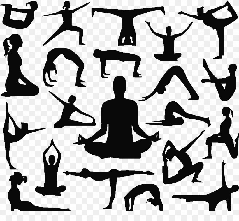 Yoga Silhouette, PNG, 1024x949px, Yoga, Black And White, Cdr, Human Behavior, Monochrome Download Free