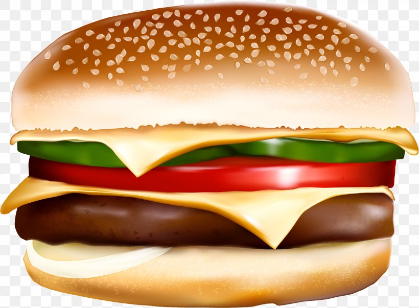 Hamburger, PNG, 2292x1687px, Hamburger, Cheeseburger, Fast Food, Food, Junk Food Download Free