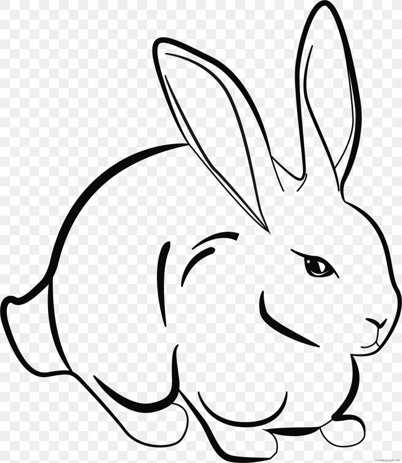 Hare Easter Bunny Domestic Rabbit Line Art, PNG, 1986x2290px, Hare, Animal, Art, Black And White, Cartoon Download Free