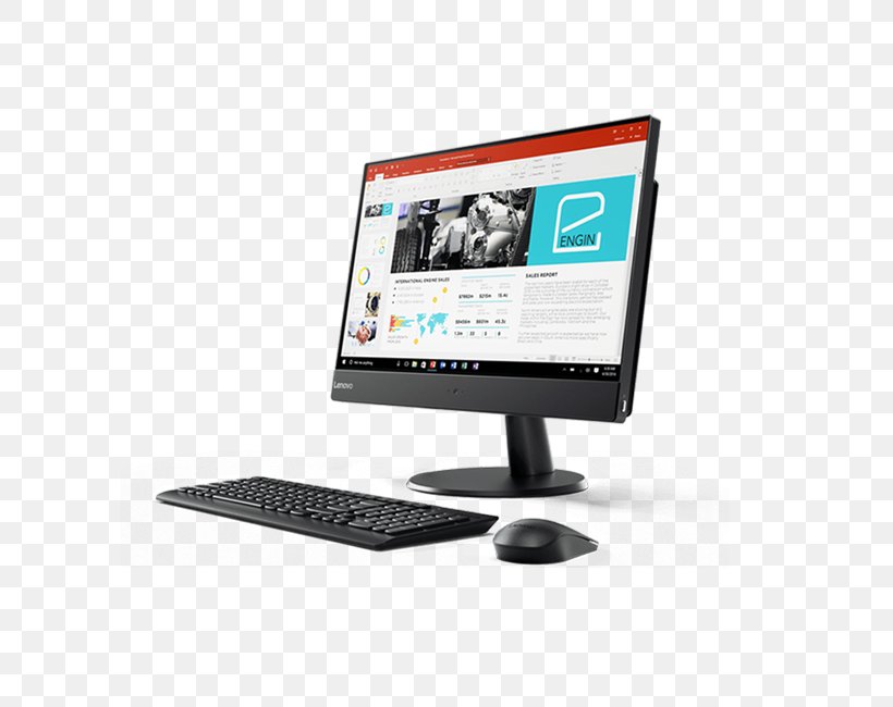 Desktop Computers All-in-One Intel Core I5 Lenovo Solid-state Drive, PNG, 600x650px, Desktop Computers, Allinone, Computer, Computer Monitor, Computer Monitor Accessory Download Free