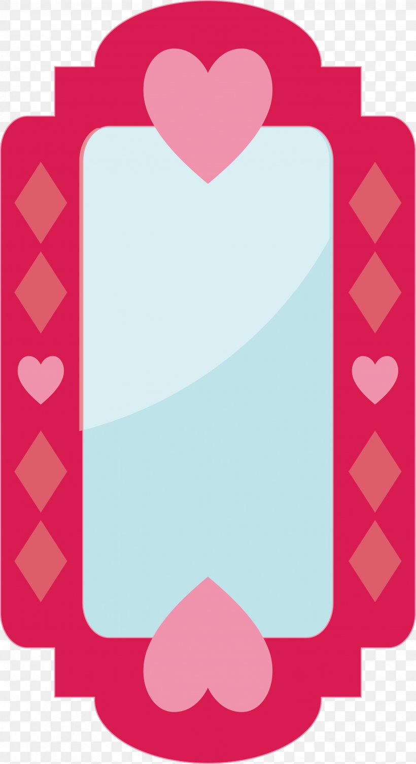 Mirror Red Clip Art, PNG, 2464x4522px, Watercolor, Cartoon, Flower, Frame, Heart Download Free