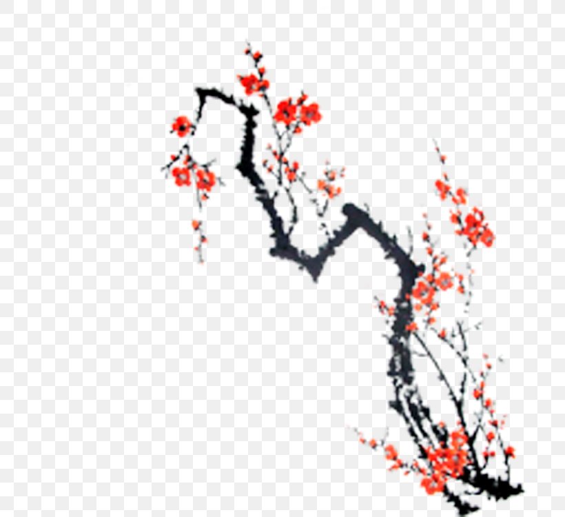 Plum Blossom Clip Art, PNG, 750x750px, Plum Blossom, Ink, Ink Wash Painting, Pixel, Plum Download Free