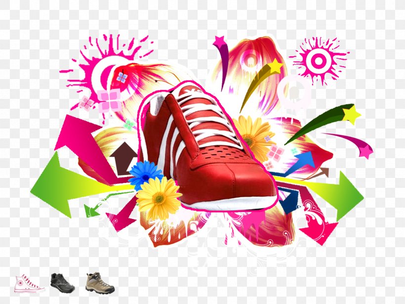 Sneakers Graphic Design Poster, PNG, 1181x886px, Sneakers, Art, Designer, Flower, Magenta Download Free