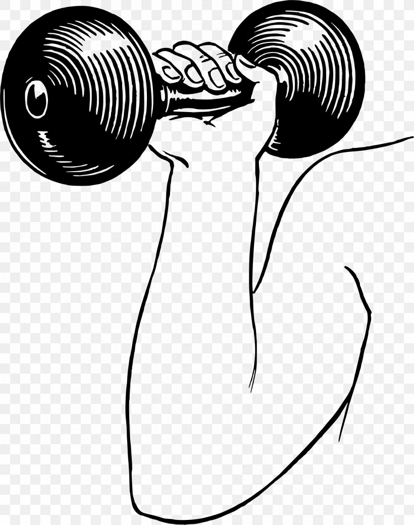 Dumbbell Weight Training Physical Fitness Olympic Weightlifting Clip Art, PNG, 1891x2400px, Dumbbell, Artwork, Barbell, Biceps Curl, Black And White Download Free