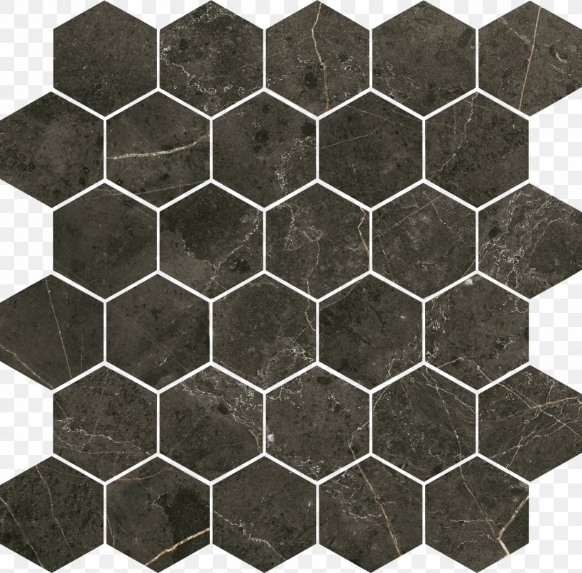 Hexagonal Tiling Tile Mosaic Grey, PNG, 1462x1438px, Hexagon, Bathroom, Black, Ceramic, Edge Download Free