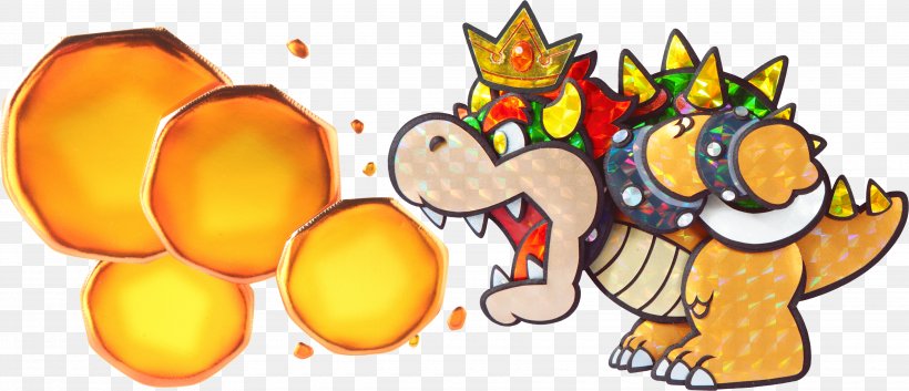 Super Paper Mario Paper Mario: Sticker Star Super Mario Bros. Bowser, PNG, 3500x1507px, Super Paper Mario, Art, Beak, Bird, Bowser Download Free