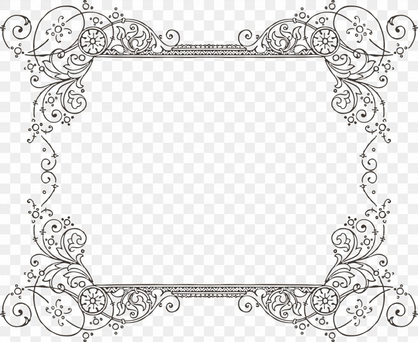 Borders And Frames Picture Frames Calligraphic Frames And Borders Clip Art, PNG, 3389x2777px, Borders And Frames, Antique, Area, Art, Black Download Free