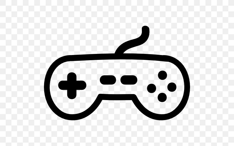 Joystick PlayStation 3 Game Controllers Video Game, PNG, 512x512px, Joystick, Black And White, Cartoon, Controller, Drawing Download Free