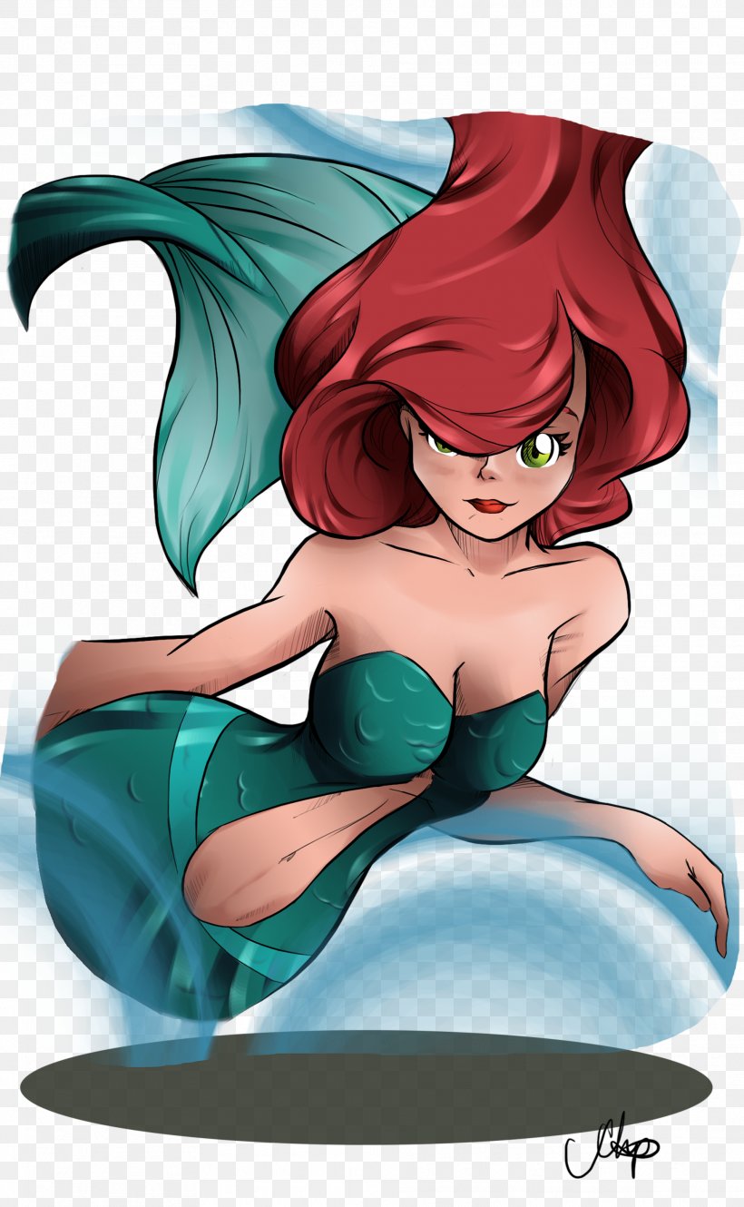Mermaid Fiction Legendary Creature Muscle, PNG, 1919x3114px, Watercolor, Cartoon, Flower, Frame, Heart Download Free