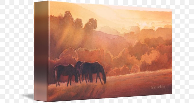 Watercolor Painting Horse Gallery Wrap Canvas, PNG, 650x438px, Painting, Art, Canvas, Ecoregion, Gallery Wrap Download Free