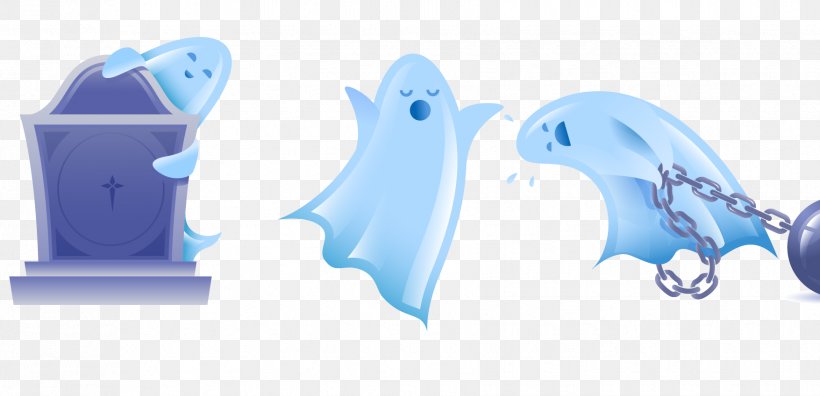 Halloween Ghost Illustration, PNG, 1755x848px, Halloween, Azure, Blue, Cartoon, Ghost Download Free