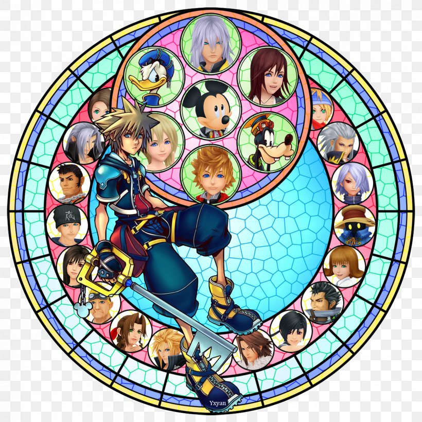 Kingdom Hearts II Final Fantasy LG G Watch Moto 360 (2nd Generation), PNG, 1200x1200px, Kingdom Hearts, Area, Art, Fictional Character, Final Fantasy Download Free