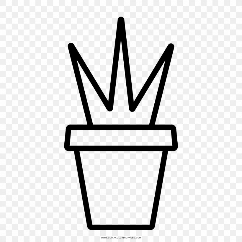 Flowerpot Drawing Succulent Plant Houseplant, PNG, 1000x1000px, Flowerpot, Aeonium, Black, Black And White, Coloring Book Download Free