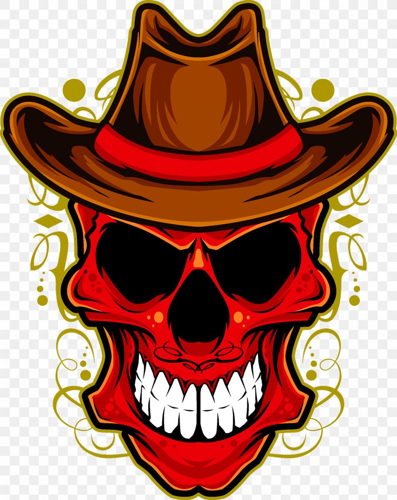 Cowboy Hat Skull T-shirt Stock Photography, PNG, 1300x1636px, Cowboy Hat, Art, Bone, Cowboy, Drawing Download Free