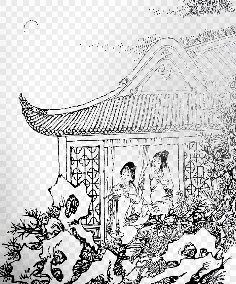 Dream Of The Red Chamber Black And White Cartoon Sketch, PNG, 826x995px, Dream Of The Red Chamber, Art, Artwork, Black And White, Cao Xueqin Download Free