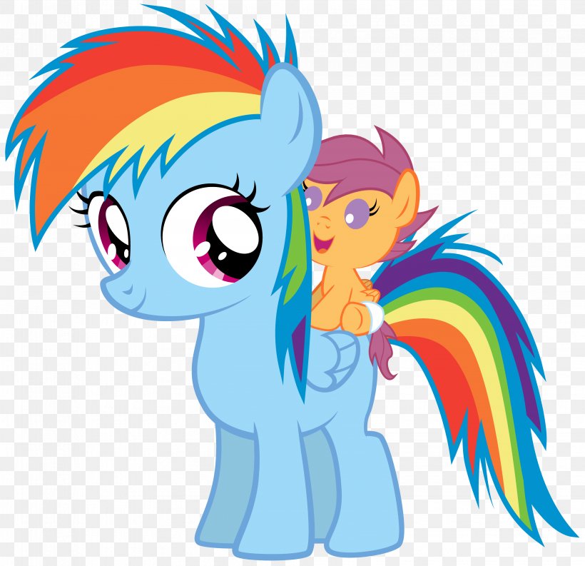 Rainbow Dash Scootaloo My Little Pony Applejack, PNG, 3864x3741px, Rainbow Dash, Animal Figure, Applejack, Art, Cartoon Download Free