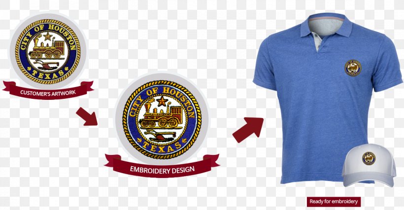 T-shirt Logo Embroidery, PNG, 1169x610px, Tshirt, Art, Blue, Brand, Digitization Download Free
