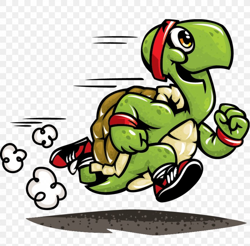 Turtle The Tortoise And The Hare Running Clip Art, PNG, 870x857px, 5k Run, Turtle, Art, Artwork, Fictional Character Download Free