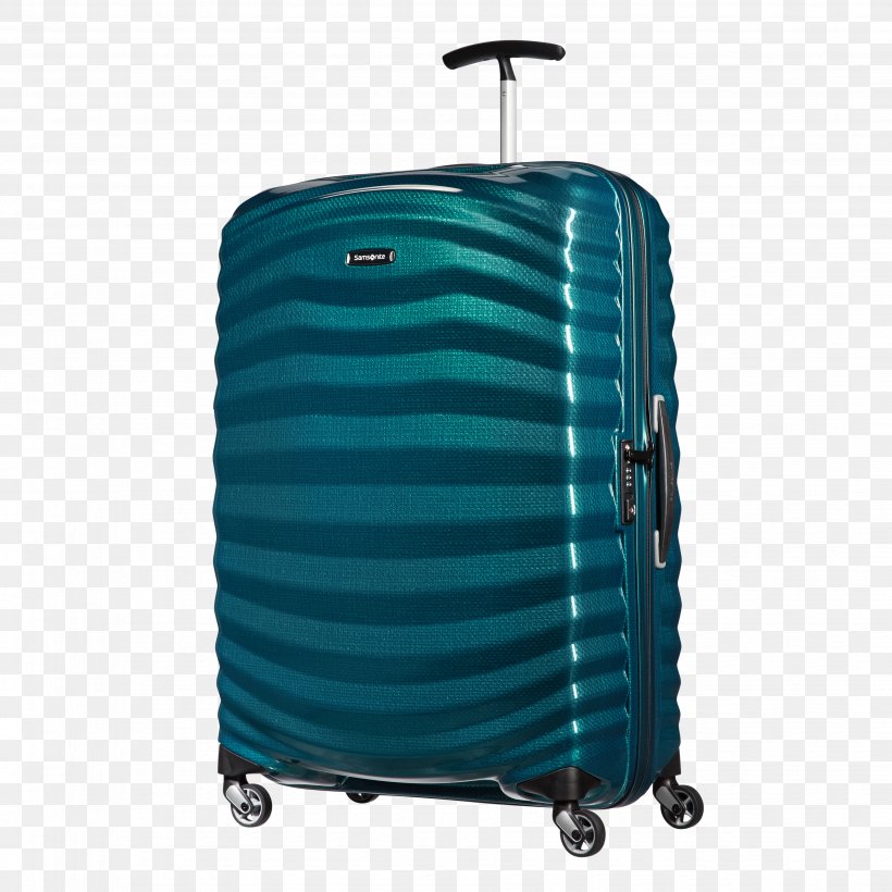 Samsonite Lite-Shock Trolley Spinner Suitcase Baggage, PNG, 3706x3707px, Samsonite, Aqua, Azure, Bag, Baggage Download Free