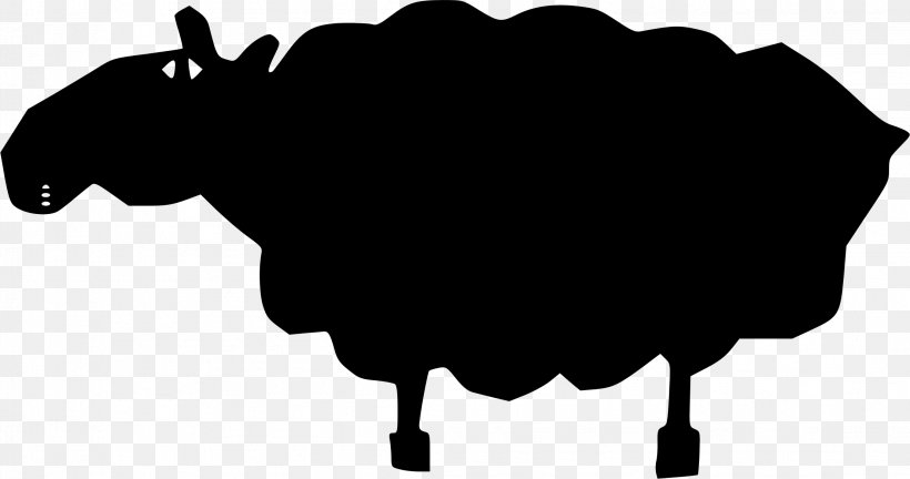 Sheep Cartoon Clip Art, PNG, 2213x1166px, Sheep, Black, Black And White, Cartoon, Cattle Like Mammal Download Free