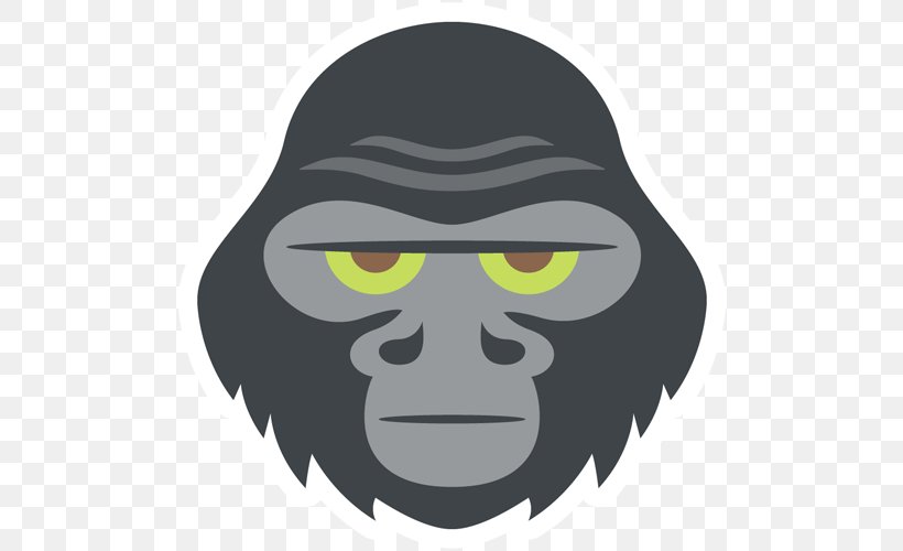 Emojipedia Gorilla Sticker Text Messaging, PNG, 500x500px, Emoji, Email, Emojipedia, Emoticon, Face Download Free
