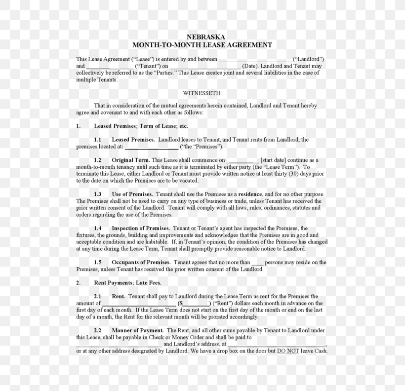 Document Rental Agreement Lease Renting Contract, PNG, 612x792px, Document, Area, Commercial Property, Contract, Form Download Free