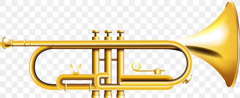 Trumpet Stock Photography Vector Graphics Royalty-free Stock Illustration, PNG, 3515x1441px, Trumpet, Alto Horn, Brass, Brass Instrument, Cornet Download Free