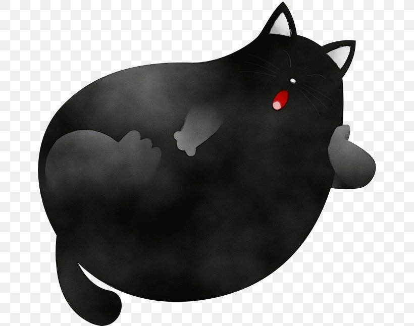 Black Cat Cat Small To Medium-sized Cats Animation Fictional Character, PNG, 670x646px, Watercolor, Animation, Black Cat, Cat, Fictional Character Download Free