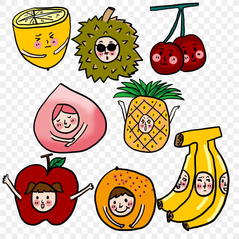 Fruit Cartoon, PNG, 1181x1181px, Fruit, Apple, Artwork, Auglis, Banana Download Free