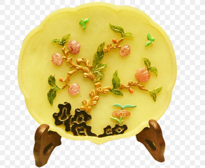 Longevity Peach Jade Papercutting, PNG, 1085x888px, Longevity Peach, Chinese Jade, Dish, Dishware, Food Download Free