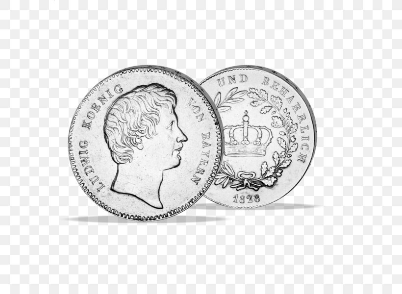 Coin Silver Kronenthaler Ludwig I Of Bavaria Font, PNG, 600x600px, Coin, Currency, Ludwig I Of Bavaria, Money, Nickel Download Free